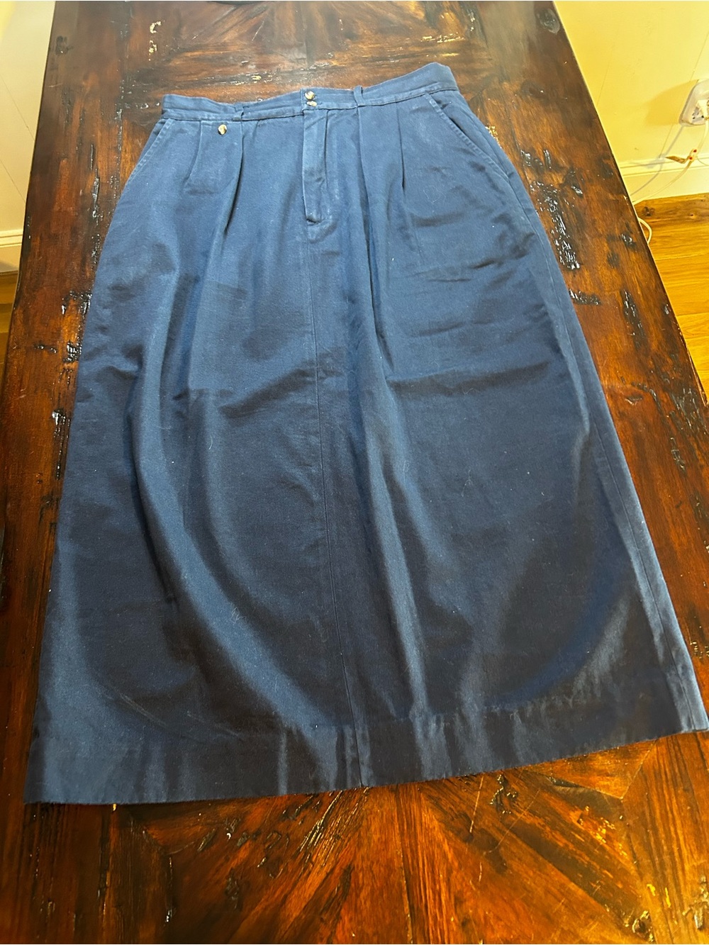 Vintage American Eagle Outfitters For Her Navy Cotton Maxi Skirt